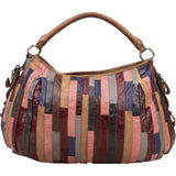 Miu Miu Leather Multicolor Patchwork Hobo Handbag