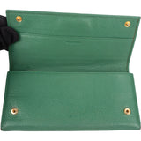 Miu Miu Green Leather Continental Wallet