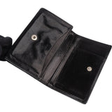 Prada Black Leather Triangle Mini Wallet