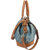 Gucci Monogram Denim GG Sukey Satchel Handbag