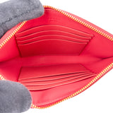 Prada Pink Saffiano Leather Small Pochette Wristlet Clutch