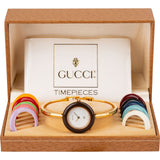 Gucci Gold Tone Change Bezel 11/12.2 Bangle Woman Watch