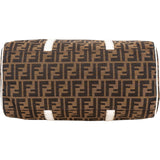 Fendi Monogram Zucca Canvas Boston Bag Handbag - vintageandkickz