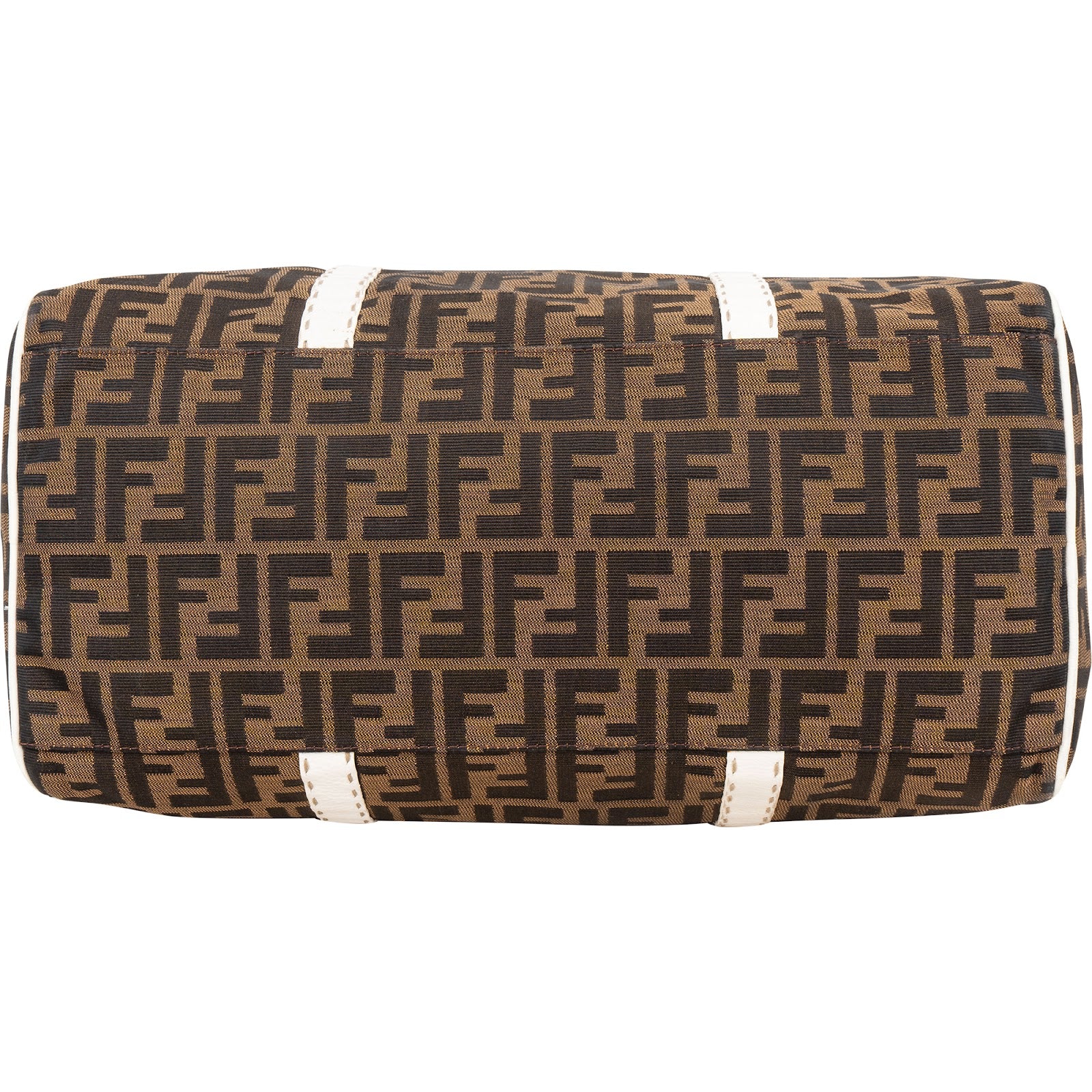 Fendi Monogram Zucca Canvas Boston Bag Handbag - vintageandkickz