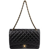 Chanel Quilted Lambskin Maxi Double Flap Crossbody Bag