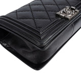 Chanel Quilted Calfskin Boy Single Flap Crossbody Bag