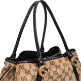 Gucci Monogram Canvas Twin GG Shoulder Bag