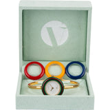 Gucci Gold Tone Change Bezel Bangle 11/12 Women Watch