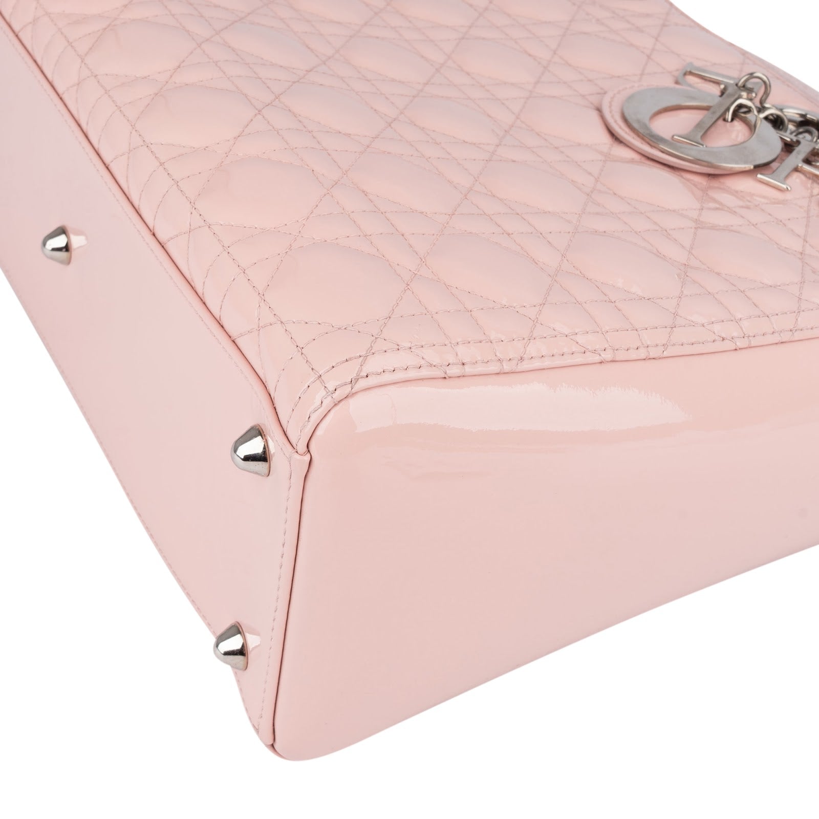 Christian Dior Quilted Patent Leather Lady Dior Handbag xx neuwertig - vintageandkickz