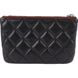 Chanel Quilted Caviar Leather Pouch Wallet