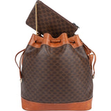 Celine Monogram Macadam Drawstring Bucket Shoulder Bag