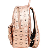 MCM Monogram Metallic Visetos Small Stark 2 in 1 Backpack