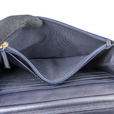 Chanel Quilted Crinkled Navy Lambskin 2.55 Reissue Wallet on Chain Crossbody Bag