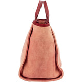Chanel Pink Cotton Deauville Handbag