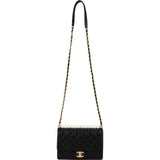 Chanel Quilted Lambskin Pearl on Top Single Flap Crossbody Bag