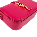 Yves Saint Laurent Pink Calfskin Box Leather Small Solferino Crossbody Bag