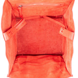 Céline Red Drummed Calfskin Large Luggage Handbag