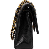 Chanel Quilted Lambskin Medium 24K Gold Double Flap Shoulder Bag