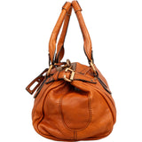 Chloé Cognac Grained Leather Paddington Satchel Handbag