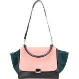 Céline Tricolor Leather Pony Hair Trapeze Handbag