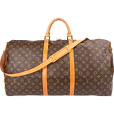 Louis Vuitton Monogram Canvas Keepall 60 Bandoulière Travel Bag