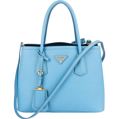 Prada Saffiano Leather Small Double Handbag