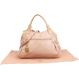 Miu Miu Pink Vitello Lux Leaher Satchel Lock Handbag