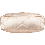 Chanel 19 Quilted Metallic Lambskin Chanel Single Flap Crossbody Bag