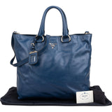 Prada Soft Calf Leather Tote Shoulder Bag