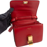Celine Red Classic Boxcalf Leather Small Triomphe Crossbody Bag