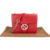 Gucci Grained Leather Interlocking G Crossbody Bag