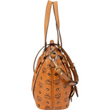 MCM Monogram Visetos Leather Studded Satchel Tote Shoulder Bag