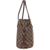 Louis Vuitton Monogram Damier Ebene Canvas Neverfull PM Shoulder Bag - vintageandkickz