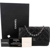 Chanel Quilted Lambskin Wallet on Chain Crossbody Bag