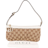 Gucci Monogram GG Canvas Charm Pochette Shoulder Bag - vintageandkickz