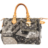Louis Vuitton Limited Monogram Denim Patchwork Speedy 30 Handbag
