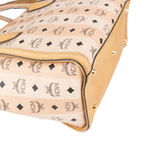 MCM Monogram Striped Visetos Canvas Luggage Tote Handbag