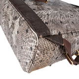 MCM Visetos Python Embossed Studded Stark Large Backpack