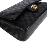 Chanel Quilted Lambskin 24K Gold Medium Double Flap Crossbody Bag