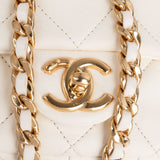 Chanel Quilted Lambskin Top Handle Bracelet Rectangular Single Flap Crossbody Handbag
