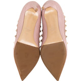 Valentino Pink Grained Calfskin Rockstud Pumps (38,5)