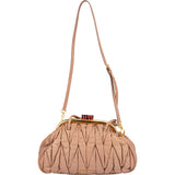 Miu Miu Matelassé Nappa Leather Frame Bowling Handbag