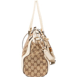 Gucci Monogram GG Bella Bamboo Handbag