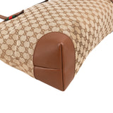 Gucci Monogram GG Canvas Web Tote Shoulder Bag