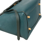Céline Petrol Leather Grained Calfskin Belt Handbag
