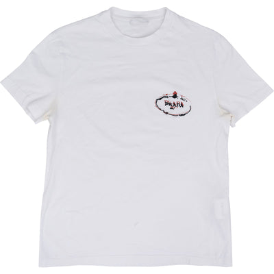 Prada Classic White Distorted Emblem Shirt (M)