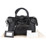 Balenciaga Black Leather City Handbag