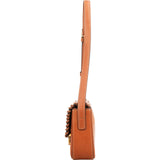 Celine Brown Calfskin Triomphe Claude Blanket Stitch Shoulder Bag