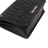 Miu Miu Matelassé Nappa Leather Crystal Small Flap Crossbody Bag