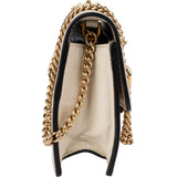 Gucci Leather Sylvie Mini Web Stripe Chain Crossbody Bag
